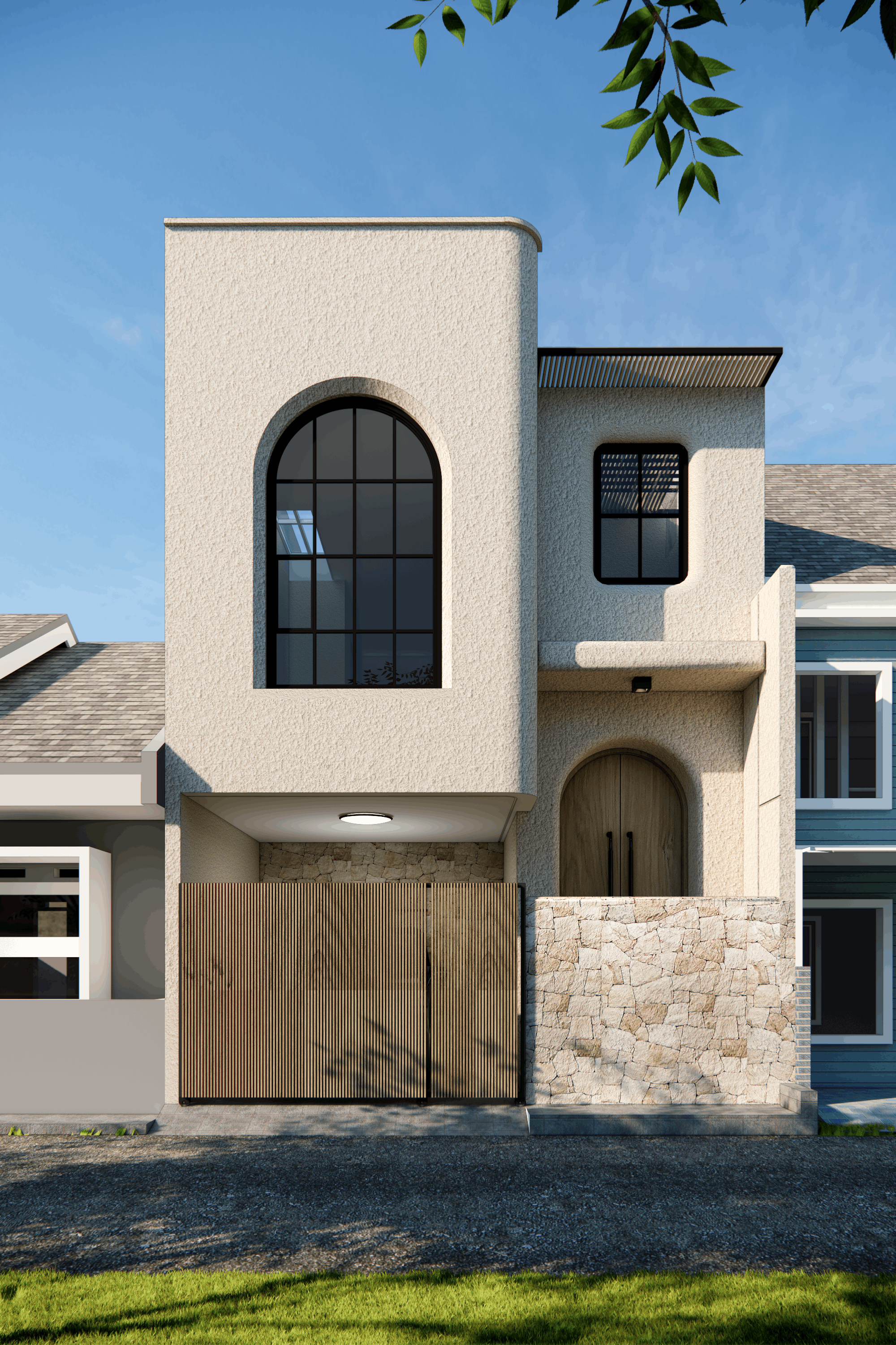 Rumah Pak Reza - Arched entrance